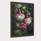 Dark Floral Wall Art, Moody Fuchsia Flower Print, Gothic Botanical Painting, Romantic Bedroom Decor