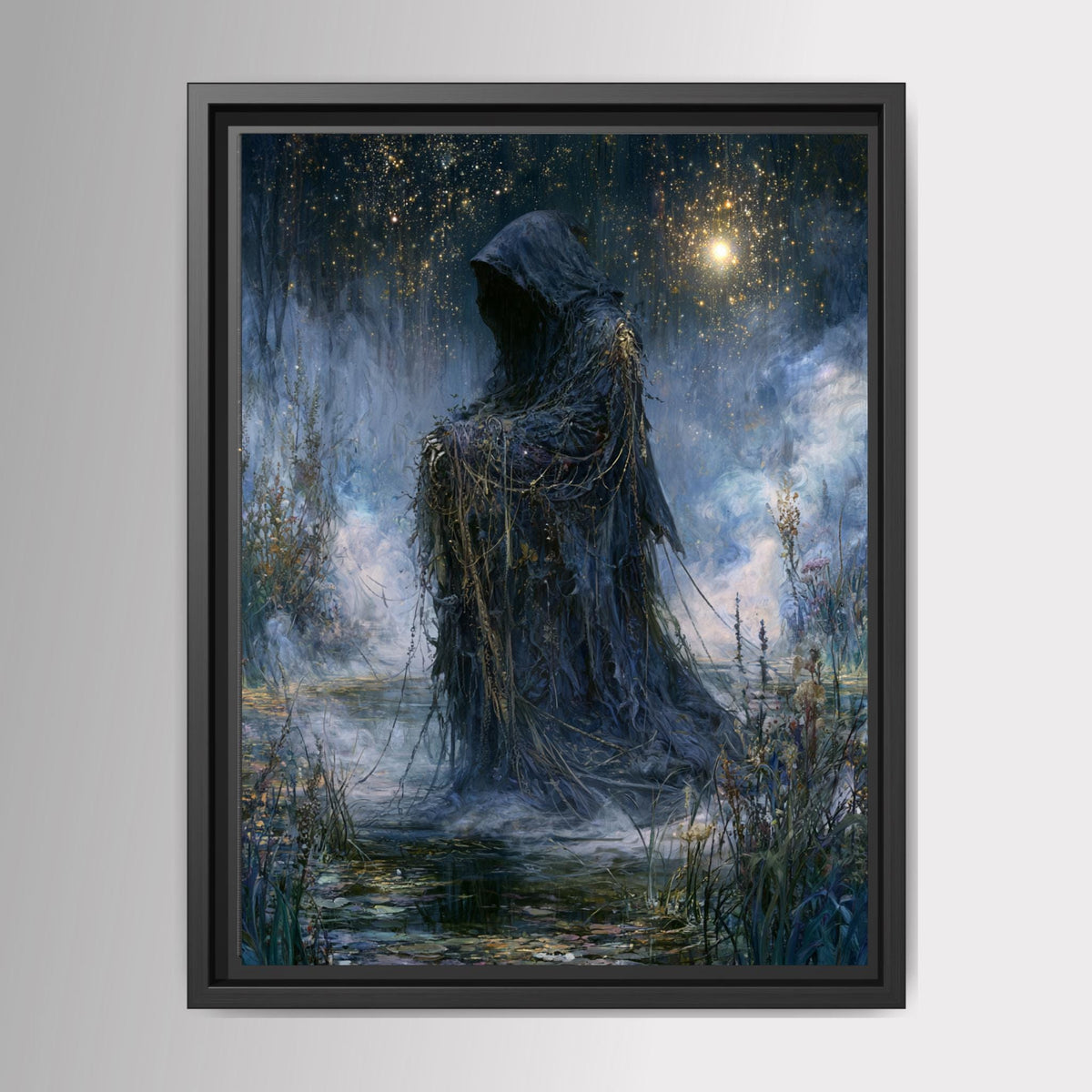 Grim Reaper Wall Art, Gothic Fantasy Print, Dark Academia Macabre Decor Main image
