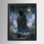 Grim Reaper Wall Art, Gothic Fantasy Print, Dark Academia Macabre Decor