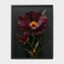 Burgundy Daisy Wall Art Print, Purple Gold Flower Oil Style Painting, Minimalist Floral Decor